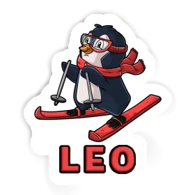 Aufkleber Skifahrerin Leo Image