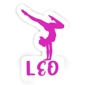 Femme de yoga Autocollant Léo Image