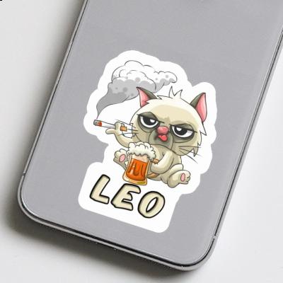 Autocollant Leo Chat fumeur Notebook Autocollant Leo Chat fumeur Notebook Image