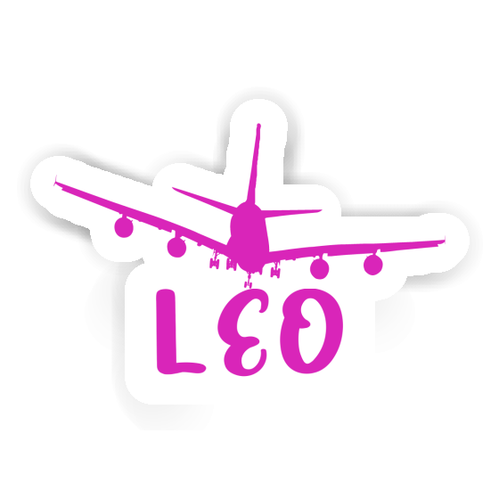 Léo Autocollant Avion Laptop Image