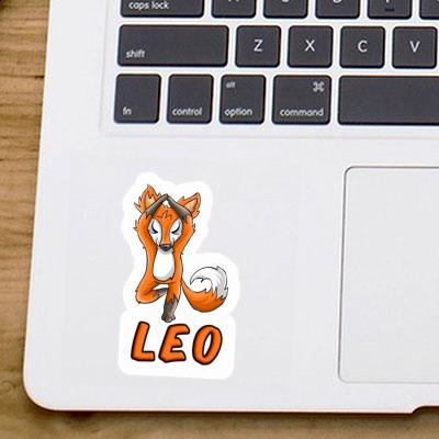 Léo Autocollant Yoga Renard Laptop Léo Autocollant Yoga Renard Laptop Image