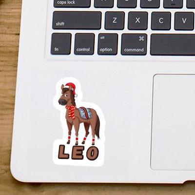 Sticker Leo Christmas Horse Notebook Sticker Leo Christmas Horse Gift package Image