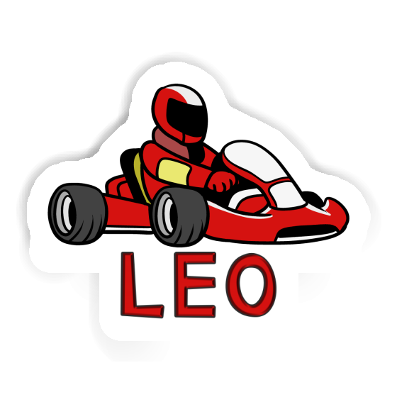 Pilote de kart Autocollant Leo Gift package Image