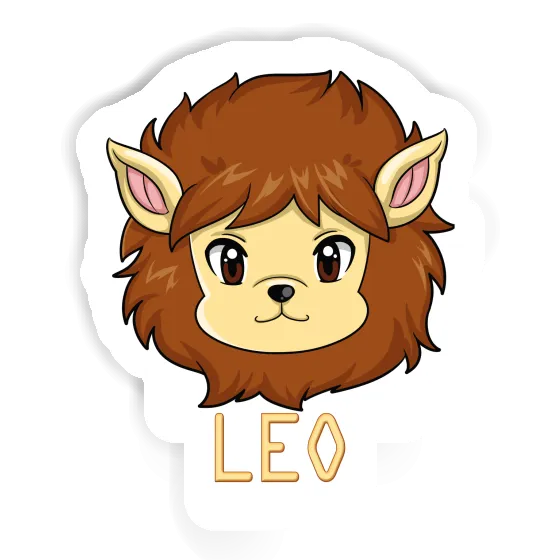Leo Autocollant Tête de lion Notebook Leo Autocollant Tête de lion Notebook Image