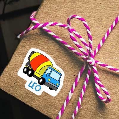 Sticker Leo Mixer Truck Notebook Image