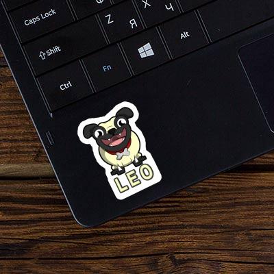 Leo Sticker Pug Laptop Image
