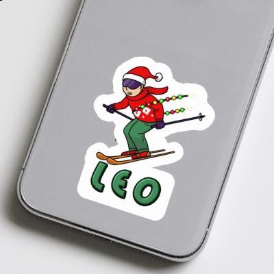 Leo Sticker Christmas Skier Notebook Leo Sticker Christmas Skier Gift package Image