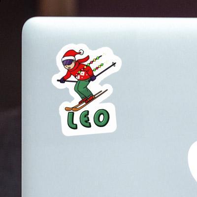 Skieur de Noël Autocollant Léo Gift package Image