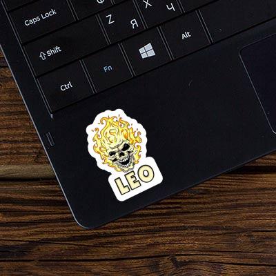 Leo Sticker Firehead Notebook Image