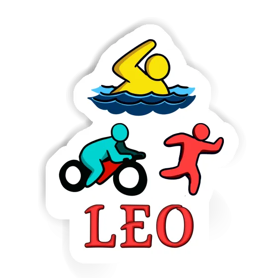 Leo Sticker Triathlete Notebook Leo Sticker Triathlete Gift package Image