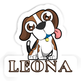 Leona Aufkleber Beagle-Hund Image