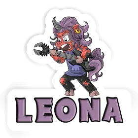 Leona Sticker Rocking Unicorn Image
