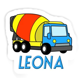 Mixer Truck Sticker Leona Image