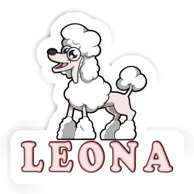 Pudel Aufkleber Leona Image