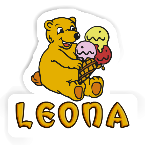 Eiscreme-Bär Sticker Leona Laptop Eiscreme-Bär Sticker Leona Laptop Image