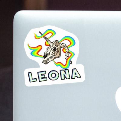 Autocollant Leona Crâne de licorne Laptop Image