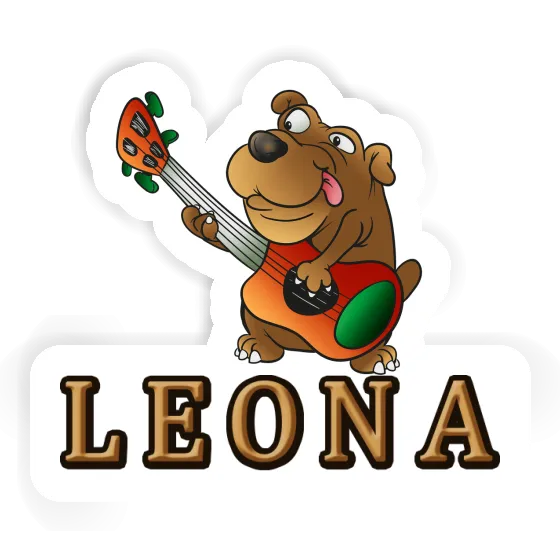 Leona Sticker Guitar Dog Notebook Leona Sticker Guitar Dog Notebook Image
