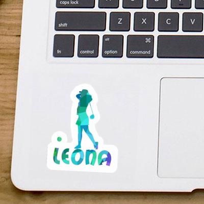 Leona Sticker Golfer Notebook Leona Sticker Golfer Gift package Image