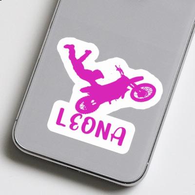 Autocollant Leona Motocrossiste Autocollant Leona Motocrossiste Image