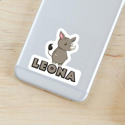 Leona Sticker Rhinoceros Notebook Leona Sticker Rhinoceros Gift package Image