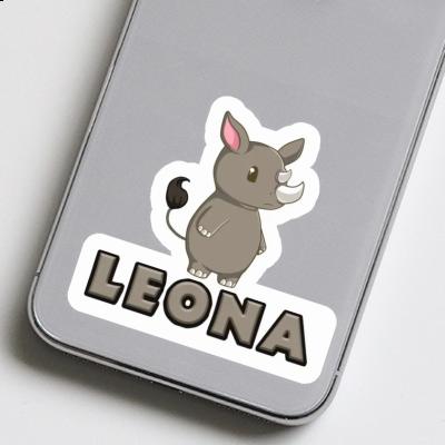 Leona Aufkleber Nashorn Notebook Image