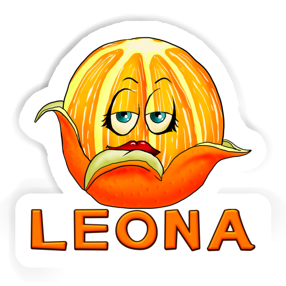 Leona Sticker Orange Laptop Leona Sticker Orange Laptop Image