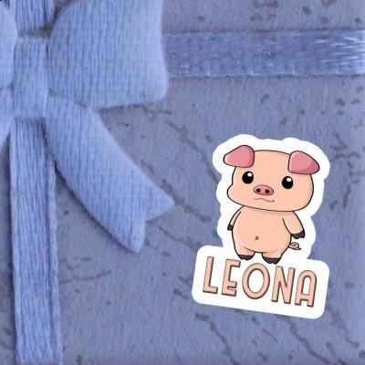 Sticker Leona Piggy Notebook Sticker Leona Piggy Gift package Image