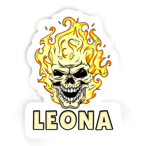 Leona Autocollant Tête de mort Image