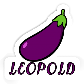 Aubergine Sticker Leopold Image