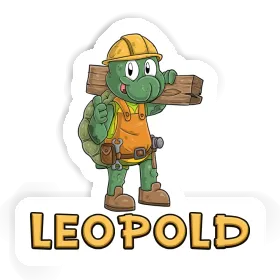 Sticker Construction worker Leopold Image