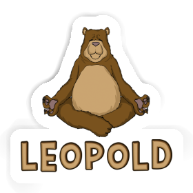 Sticker Yoga Bear Leopold Image