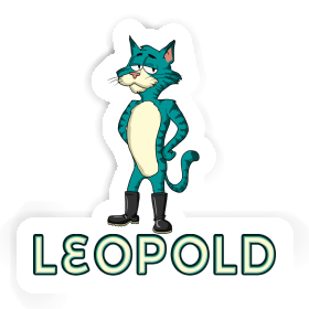 Sticker Standing Cat Leopold Image