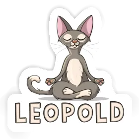 Yoga Cat Sticker Leopold Image