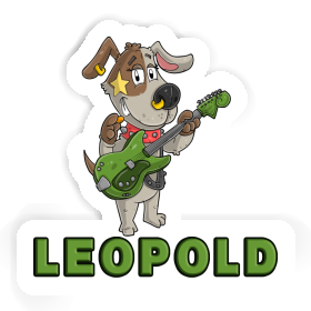 Guitariste Autocollant Leopold Image