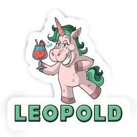 Leopold Sticker Party Unicorn Image