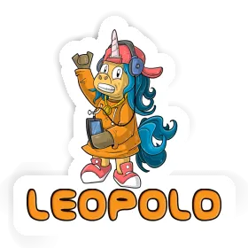 Leopold Aufkleber Hip-Hop Einhorn Image