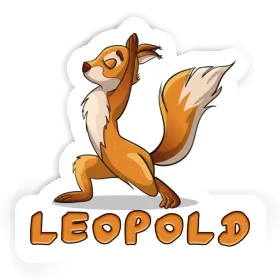 Aufkleber Leopold Yoga-Eichhörnchen Image