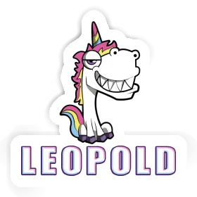 Sticker Leopold Grinning Unicorn Image