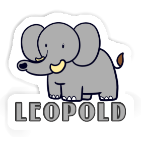 Aufkleber Elefant Leopold Image