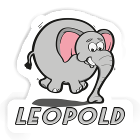 Jumping Elephant Sticker Leopold Image