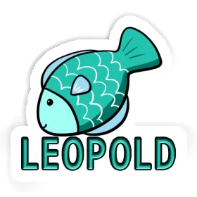 Aufkleber Fisch Leopold Image