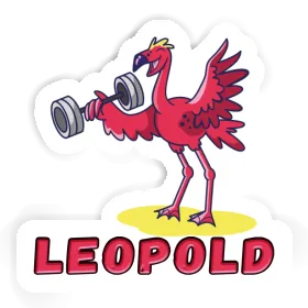 Sticker Leopold Weight Lifter Image