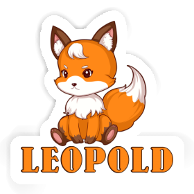 Sticker Leopold Sitting Fox Image