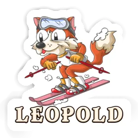 Leopold Autocollant Renard à ski Image