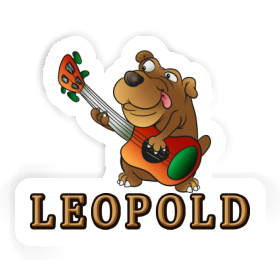 Sticker Gitarrenhund Leopold Image