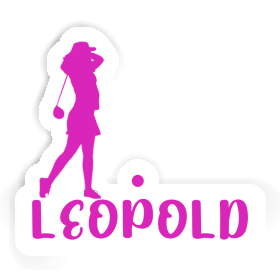 Sticker Leopold Golfer Image