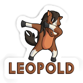 Dabbing Horse Sticker Leopold Image