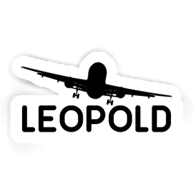 Sticker Leopold Airplane Image