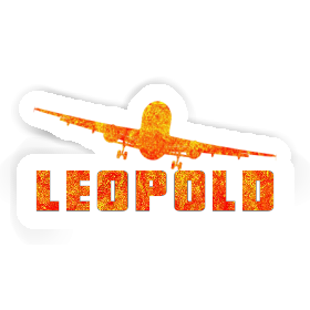 Leopold Sticker Airplane Image