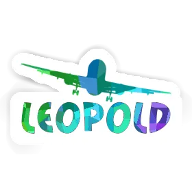 Leopold Sticker Airplane Image